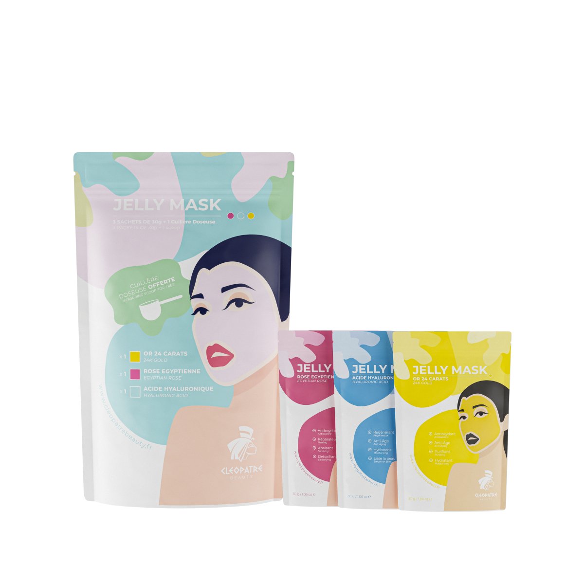 Jelly Mask Trio Pack - Cleopatre Beauty